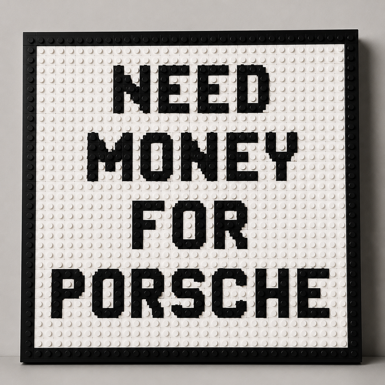 🧱 Need Money For Porsche – LEGO Mosaic Art